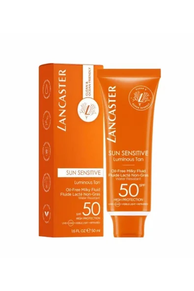 LANCASTER Sun Sensitive Oil Free Milky Fluid SPF50 Yağsız Güneş Koruyucu Süt 50 ml