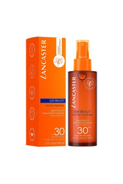 LANCASTER SUN BEAUTY LONG-LASTİNG PROTECTİVE SATİN DRY OİL SPF30 BODY SUNSCREEN OİL 150 PSSN2645 - 2