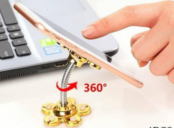 Papatya Telefon Tutucu Vantuzlu VIP Çiçek Telefon Tutacağı