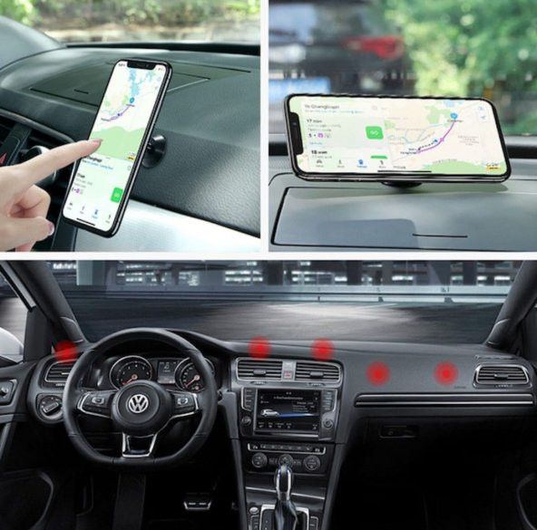 Araç Torpido Üstü Manyetik Mıknatıslı Üniversal Telefon Tutucu - 2