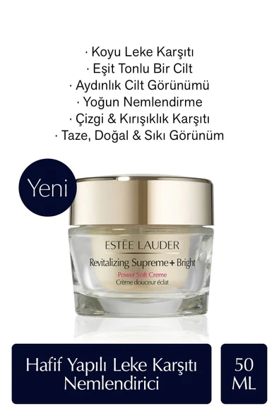 ESTEE LAUDER Leke Karşıtı Nemlendirici Krem - Revitalizing Supreme+ Bright Hafif Yapılı Aydınlatıcı Etkili, 50ml