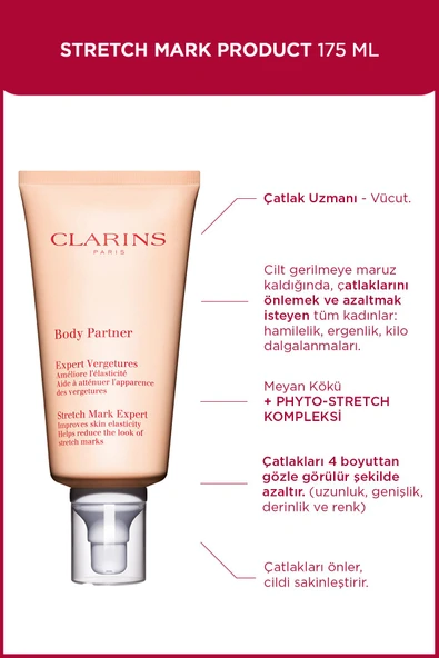 CLARİNS Body Partner Stretch Mark Expert 175 ml Çatlak Kremi