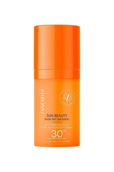 LANCASTER Sun Beauty Sun Protective Fluid-SPF30 Bronzlaştırıcı Vegan Formüllü Suya Dayanıklı Güneş Kremi 30ML