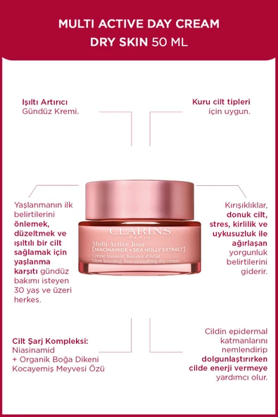 CLARİNS Multi Active Kuru Ciltler Için Gündüz Kremi 50 ml ürün görseli 1