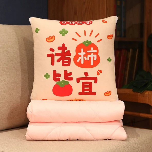 Dilek Yastığı Klima Battaniyesi Peluş Oyuncak - Zhu Shi Jie Yi - 40*40cm (100*150)