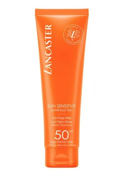 LANCASTER Sun Sensitive Oil-free Milk Spf50 Hassas Ciltler Için Yüz Güneş Koruması 150ml
