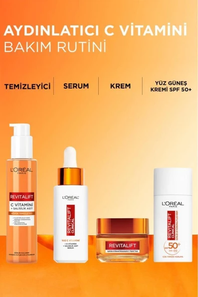 L'OREAL PARİS Revitalift Clinical Aydınlatıcı & Gözenek Pürüzsüzleştirici Nemlendirici C Vitamini Krem 50 Ml - 6