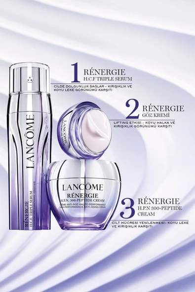LANCOME Rénergie H.p.n. 300-Peptide Rich Cream Hyalüronik Asit, 300-Peptit, Niasinamid 50 ml 3614274062908 - Resim 4
