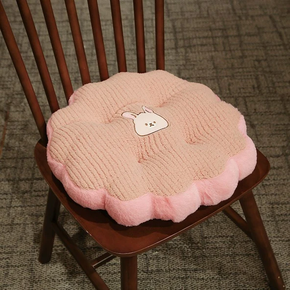 Peluş Tatami Minder - 40cm - Yuvarlak Tavşan