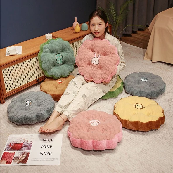 Peluş Tatami Minder - 40cm - Yuvarlak Tavşan - 3