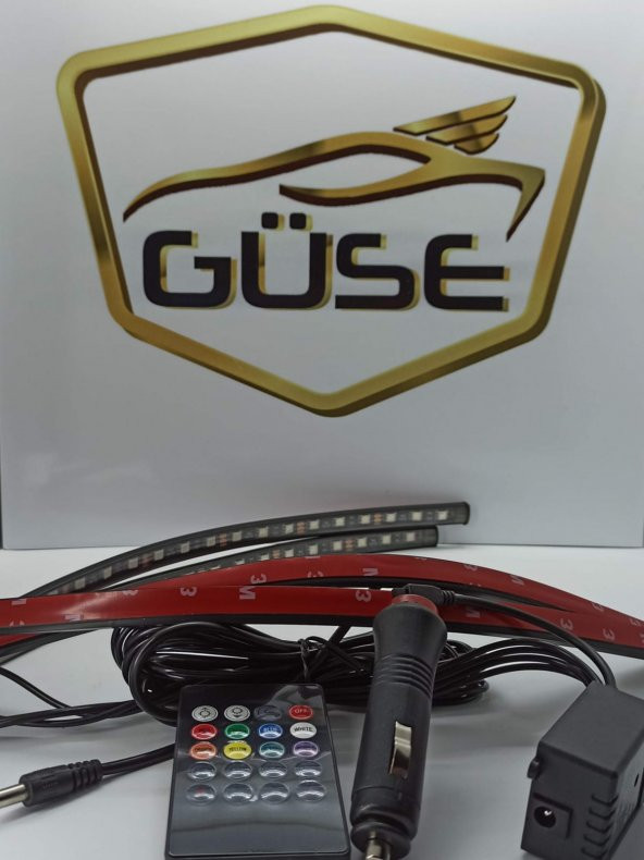 Ayak Altı Kumandalı 9 - 12 Led Sese Müziğe Duyarlı Araç İçi Led - 3