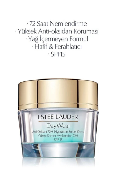 ESTEE LAUDER Ferahlatan Jel Nemlendirici - Day Wear Sorbet 72 Saat Etkili Jel Dokulu Krem SPF15 - 50 ml