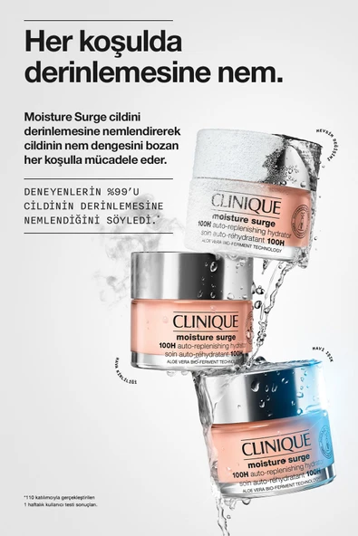 CLİNİQUE Moisture Surge™ 100 Saat Etkili Nemlendirici Yüz Kremi 15ml | Aloe Vera Bioferment, Hyalüronik Asit - 3
