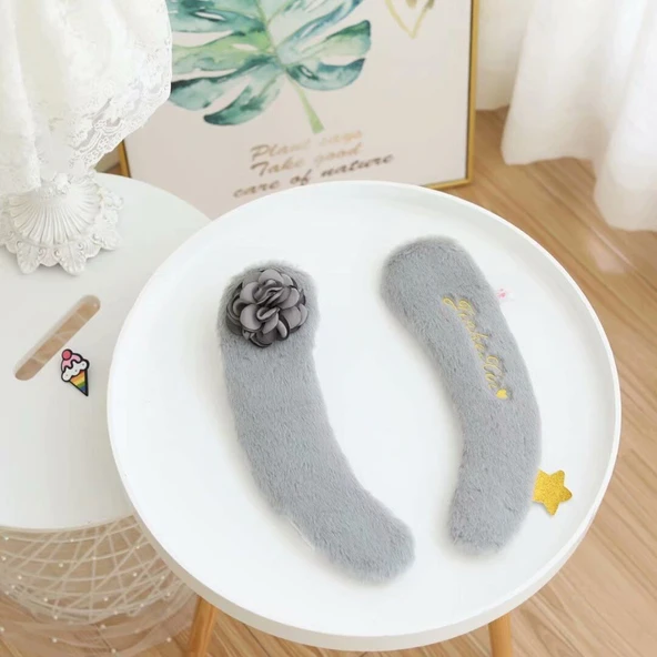 Romantik Gül Desenli Klozet Kapak Örtüsü - Mor - 11
