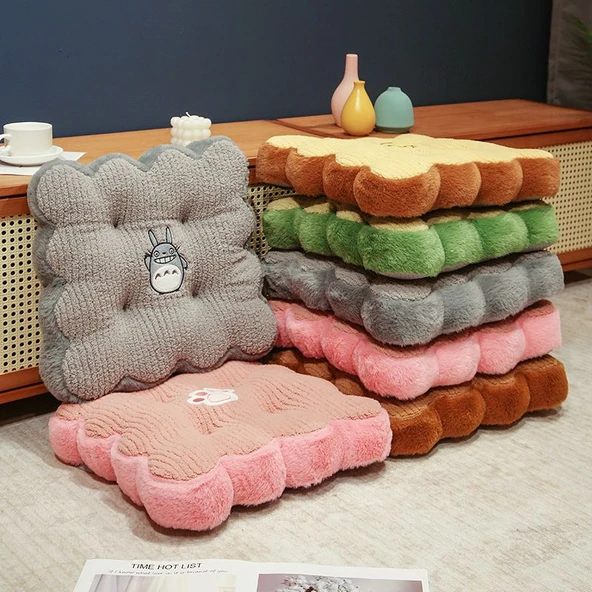 Peluş Tatami Minder - 40cm - Yuvarlak Tost - 12