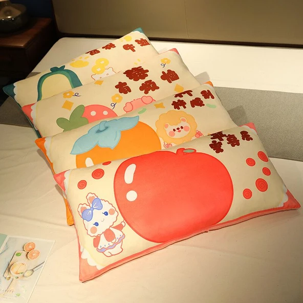 Meyve Desenli Dekoratif Yastık - Fude Niuyou (Kare) 40x40cm - Resim 9