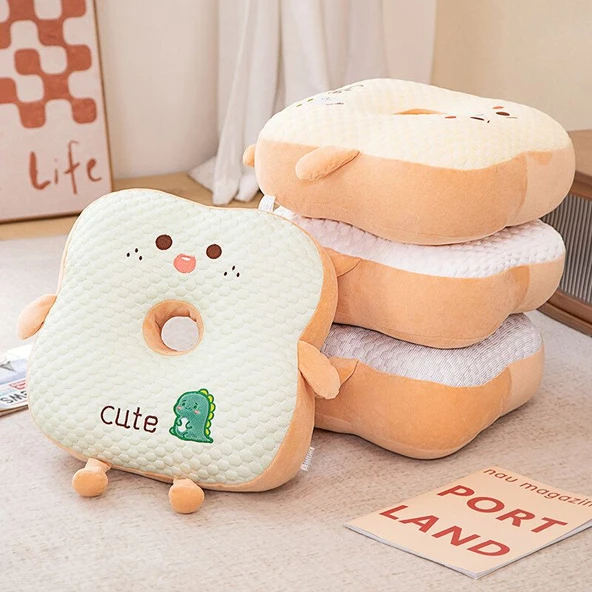 Tost Tasarımlı Peluş Koltuk Minderi - Penguen - 35x38cm - 2