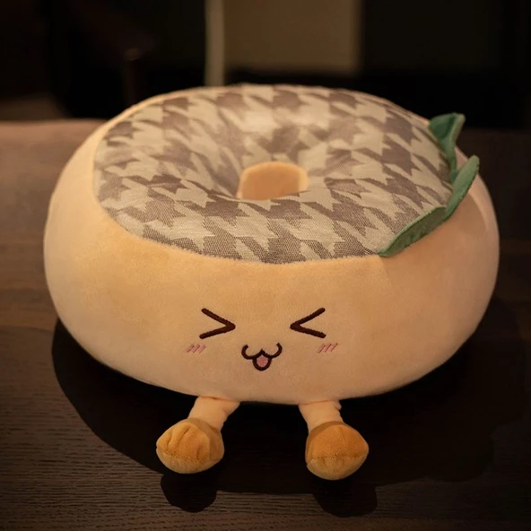Tek Tarafı Süper Yumuşak Tek Tarafı Buz Rattan Peluş Minder - Öpücük Desenli (40x40 cm) - 8
