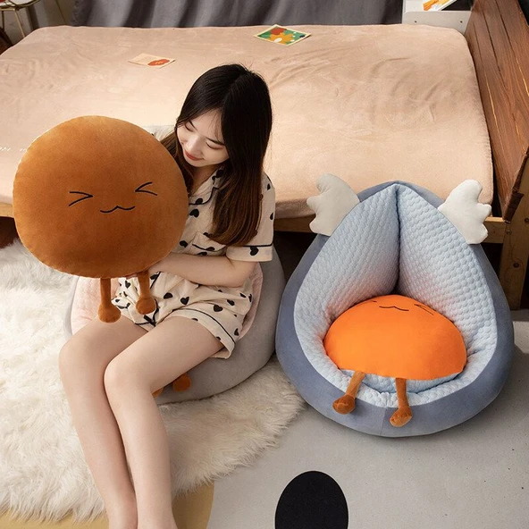 Çizgi Film Popo Minderi - Pembe Bulut 55x60cm - Resim 11