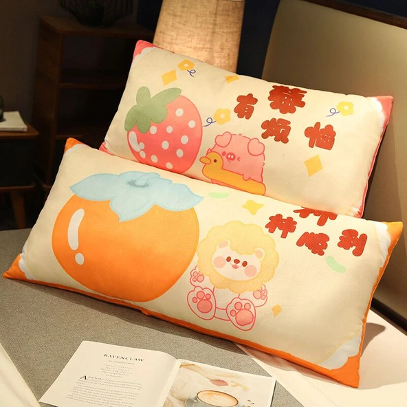 Meyve Desenli Dekoratif Yastık - Fude Niuyou (Kare) 40x40cm - Resim 6