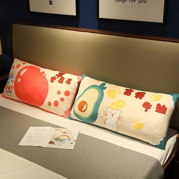 Meyve Desenli Dekoratif Yastık - Fude Niuyou (Kare) 40x40cm - Resim 4