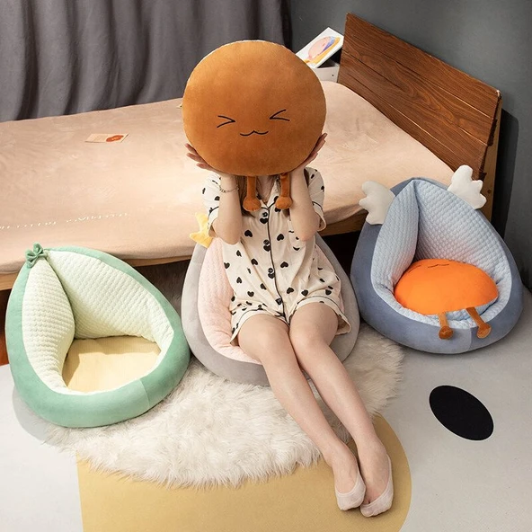 Çizgi Film Popo Minderi - Pembe Bulut 55x60cm - Resim 10