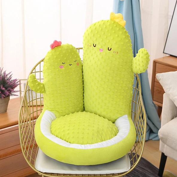 Meyve Bitki Peluş Oturma Minderi - Ananas Doudou Polar - 45x60cm
