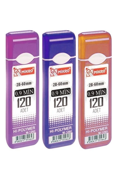 Kalem Ucu 120 li 0.9 mm 2B 3 Paket Çoklu Versatil Kalem Uç Mekanik Uçlu Otomatik Kurşun Mikro Kalem Ucu 60 mm Yumuşak