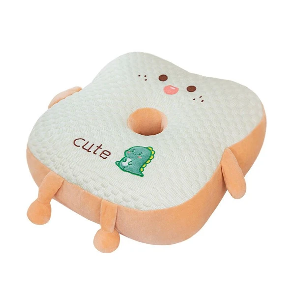 Tost Tasarımlı Peluş Koltuk Minderi - Tavşan - 35x38cm - 12