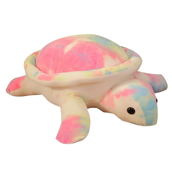 Kaplumbağa Yastık Peluş Minder - Pembe Kadife 100cm - 9