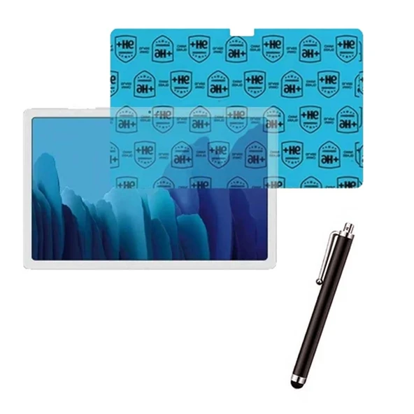 Samsung Galaxy Tab A7 T500 / T505 / T507 Uyumlu Şeffaf Kılıf Cam Kalem Set - Resim 2