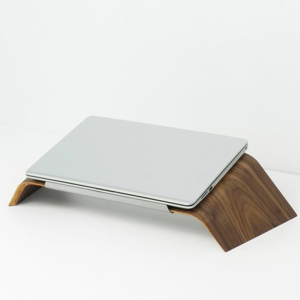 Doğal Ağaç Laptop Masa Standı ve Yükseltici Notebook Tutucu