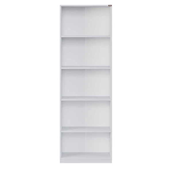 Modern 5 Raflı Kitaplık - Beyaz 64x182x26 cm - 3