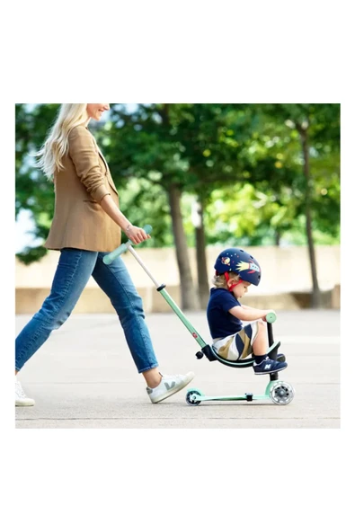 Micro Mini2Grow Deluxe Magic 3 Tekerlekli Scooter LED Mint Mint 1-6 Yaş