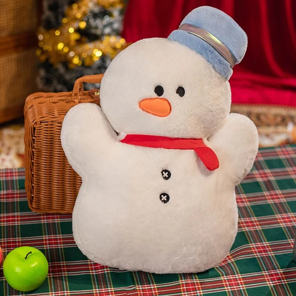 Kardan Adam Figürlü Noel Peluş Yastık - 45cm