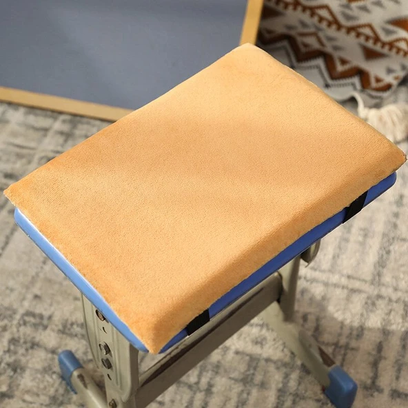 Peluş Öğrenci Minderi - Açık Kahverengi - 35x35 cm