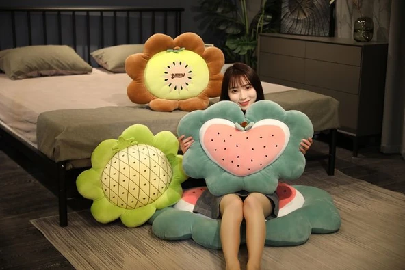 Hayvan Peluş Minder Koltuk - Ananas - 95cm