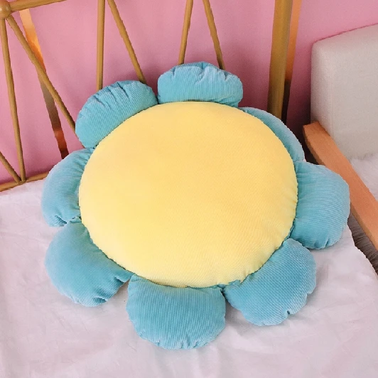 Çiçek Yaprağı Minder Yastık Peluş Oyuncak - Sarı Çekirdek 75cm