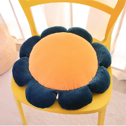 Çiçek Yaprağı Minder Yastık Peluş Oyuncak - Turuncu Çekirdek 75cm