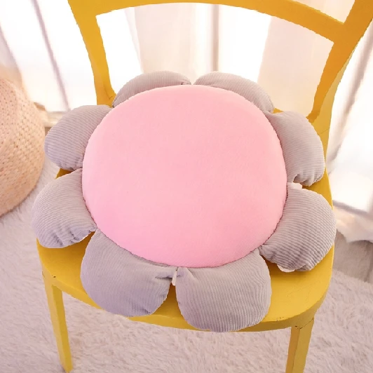 Çiçek Yaprağı Minder Yastık Peluş Oyuncak - Pembe Çekirdek 75cm