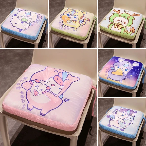 Çizgi Film Zodyak Desenli Minder 38cm - Koyun - Resim 10