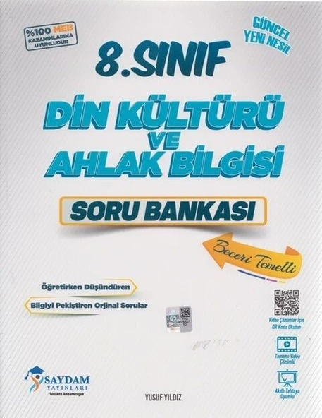 8. Sınıf Din Kültürü ve Ahlak Bilgisi Soru Kitabı Saydam Yayınları