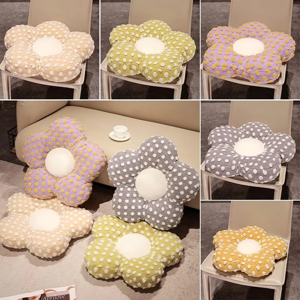 Kuzu Yünü Popcorn Minder - Yeşil 50x50x15cm - 7