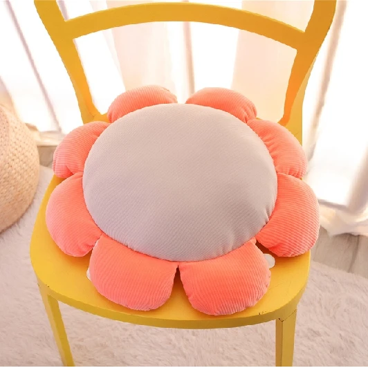 Çiçek Yaprağı Minder Yastık Peluş Oyuncak - Gri Çekirdek 75cm