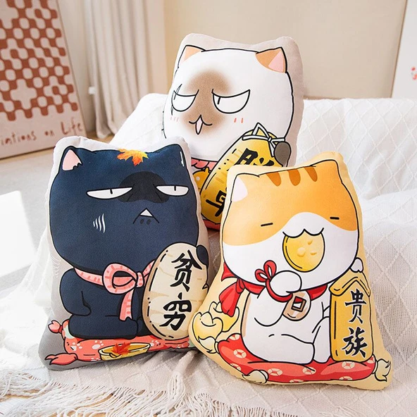 Şanslı Kedi Yaratıcı Yastık Peluş Oyuncak Bebek - Gui Zu 45cm - Resim 6