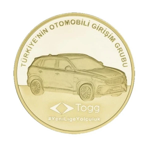 AgaKulche TOGG Altın Kaplama Gümüş Sikke Coin