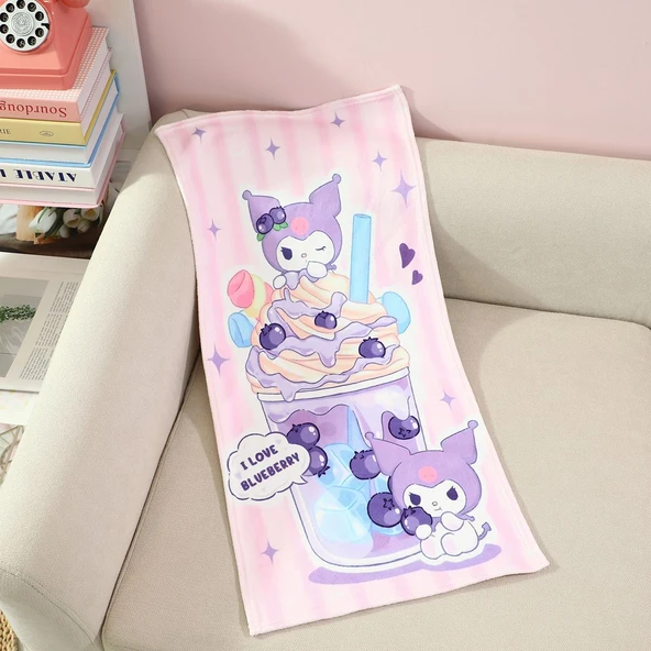 Çizgi Film Flanel Havlu - Stitch - 75x35cm - 11