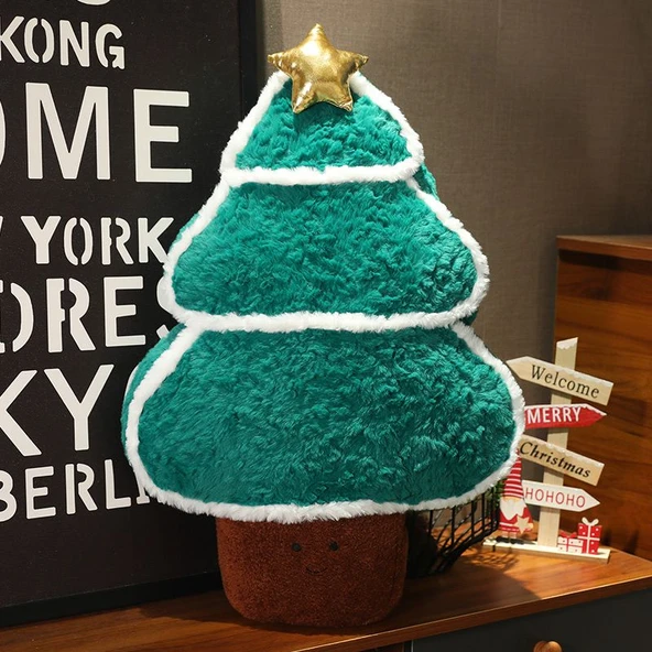 Noel Peluş Yastık - Yılbaşı Ağacı 68cm - 10