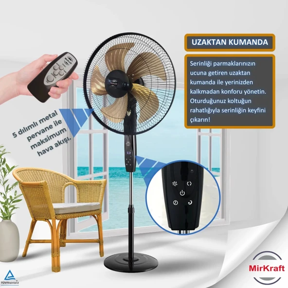 MirKraft FS-K5018 Stand Fan Vantilatör Uzaktan Kumandalı 18'' - 1