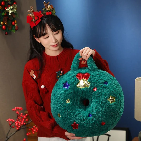 Noel Peluş Yastık - Yılbaşı Ağacı 68cm - 12